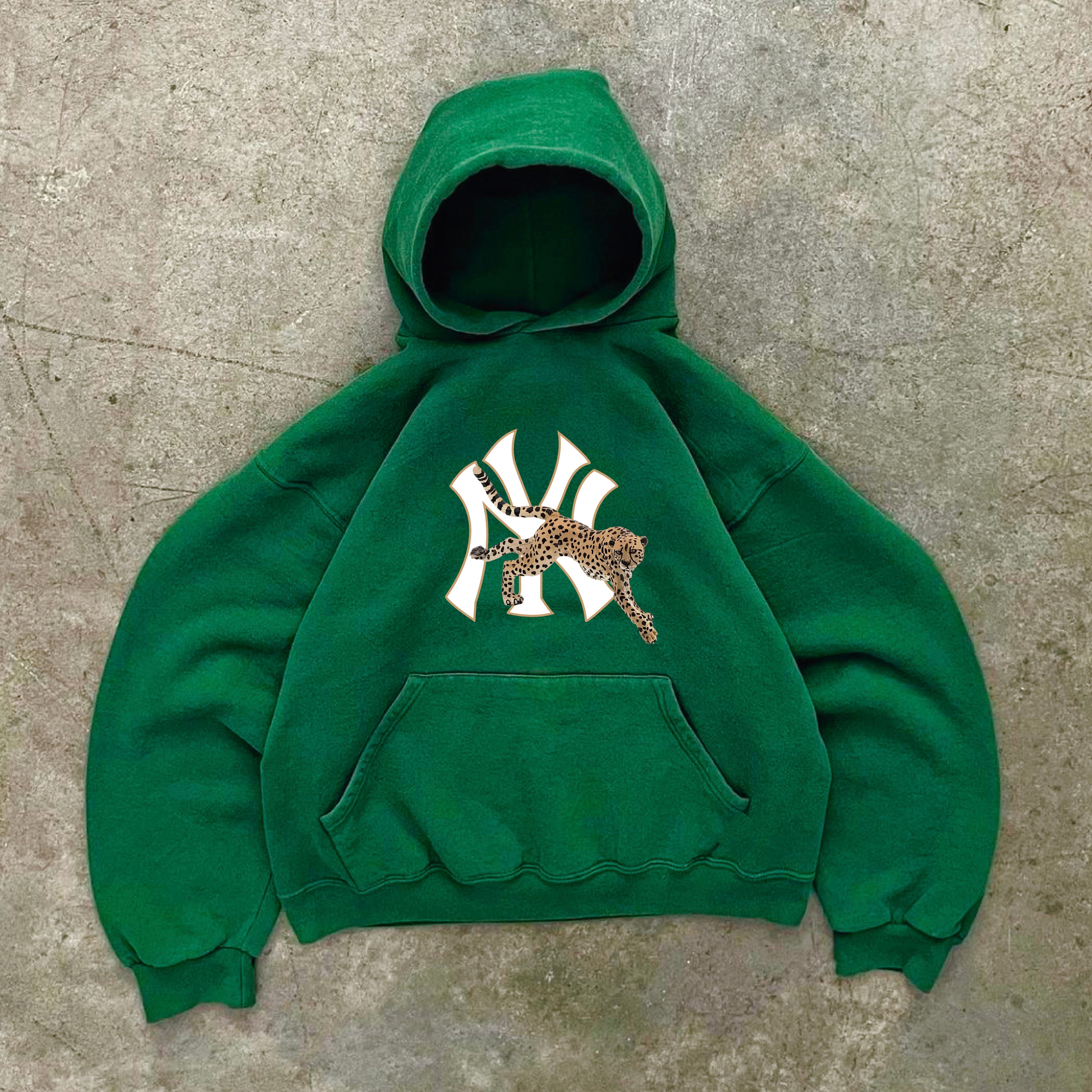 New York Yankees graphic boxy fit hoodie  "jaguars never stop"