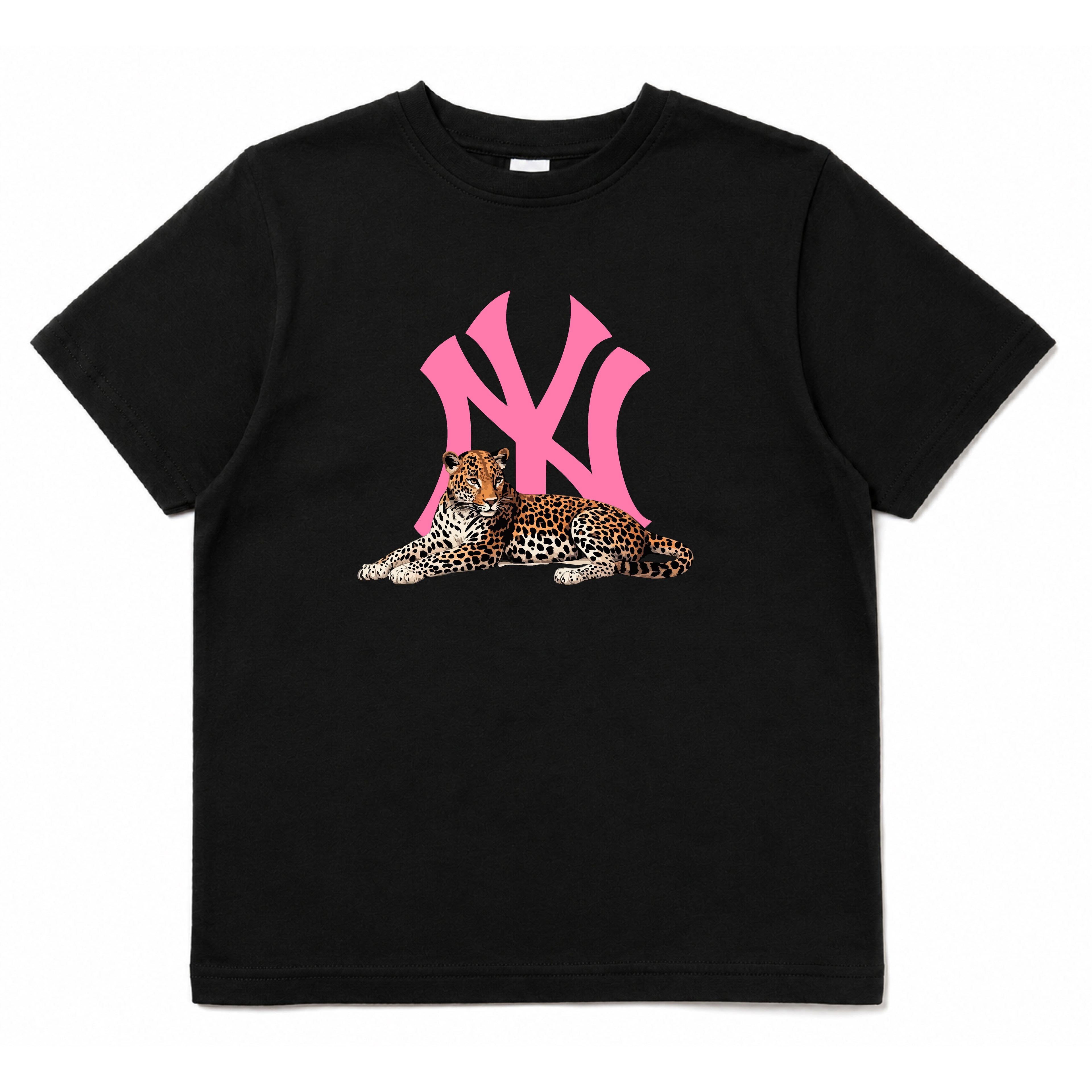 NEW YORK "SITTED" CHEETAH GRAPHIC TEE