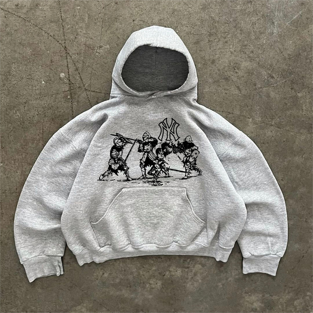 New York Yankees graphic boxy fit hoodie Y2K  "black cavaliers"