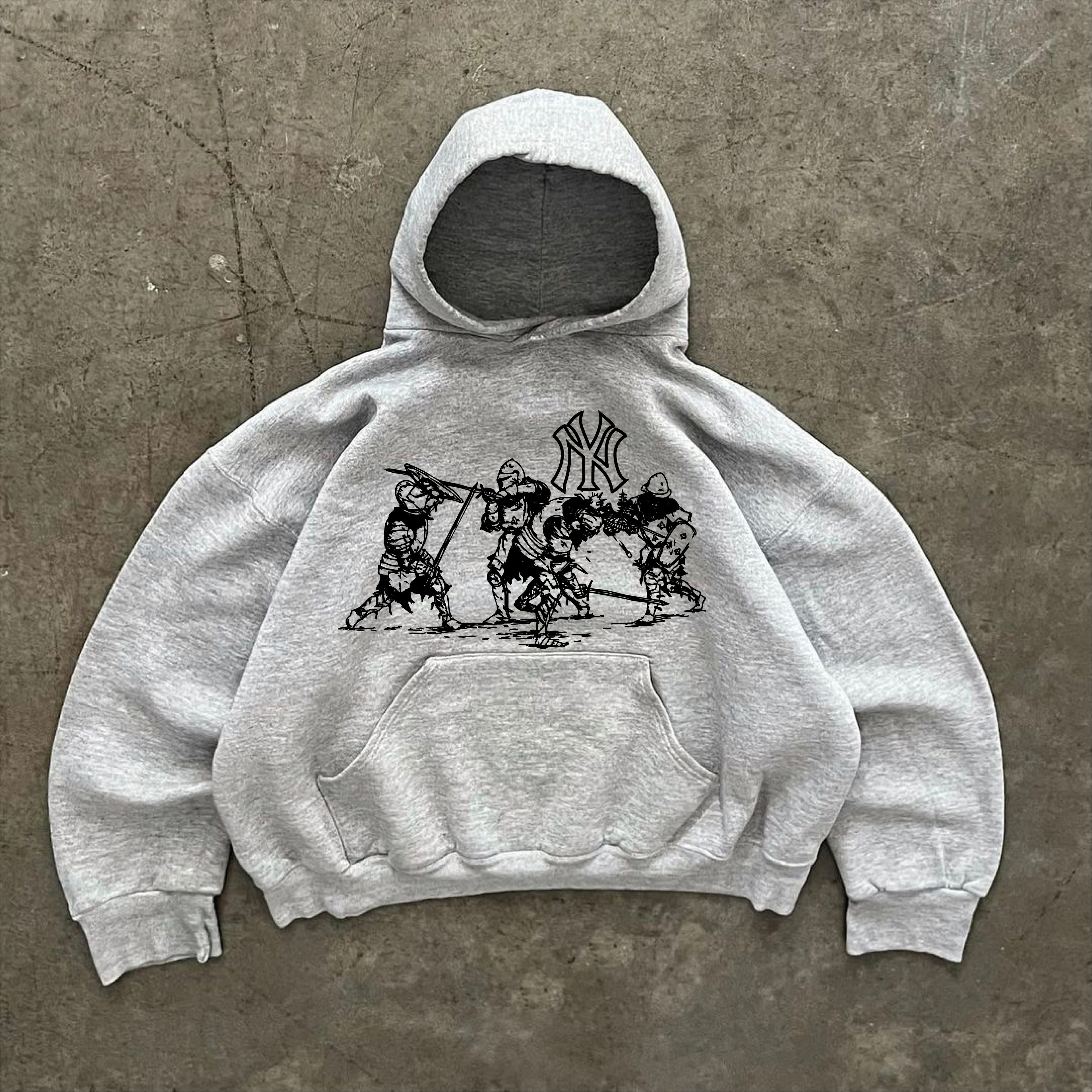 New York Yankees graphic boxy fit hoodie Y2K  "black cavaliers"