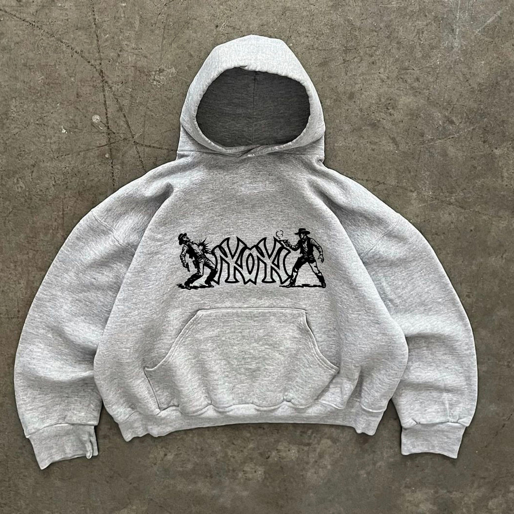 New York Yankees graphic boxy fit hoodie Y2K  "shooters never lack"