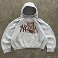 New York Yankees graphic boxy fit hoodie Y2K  "national cheetah"