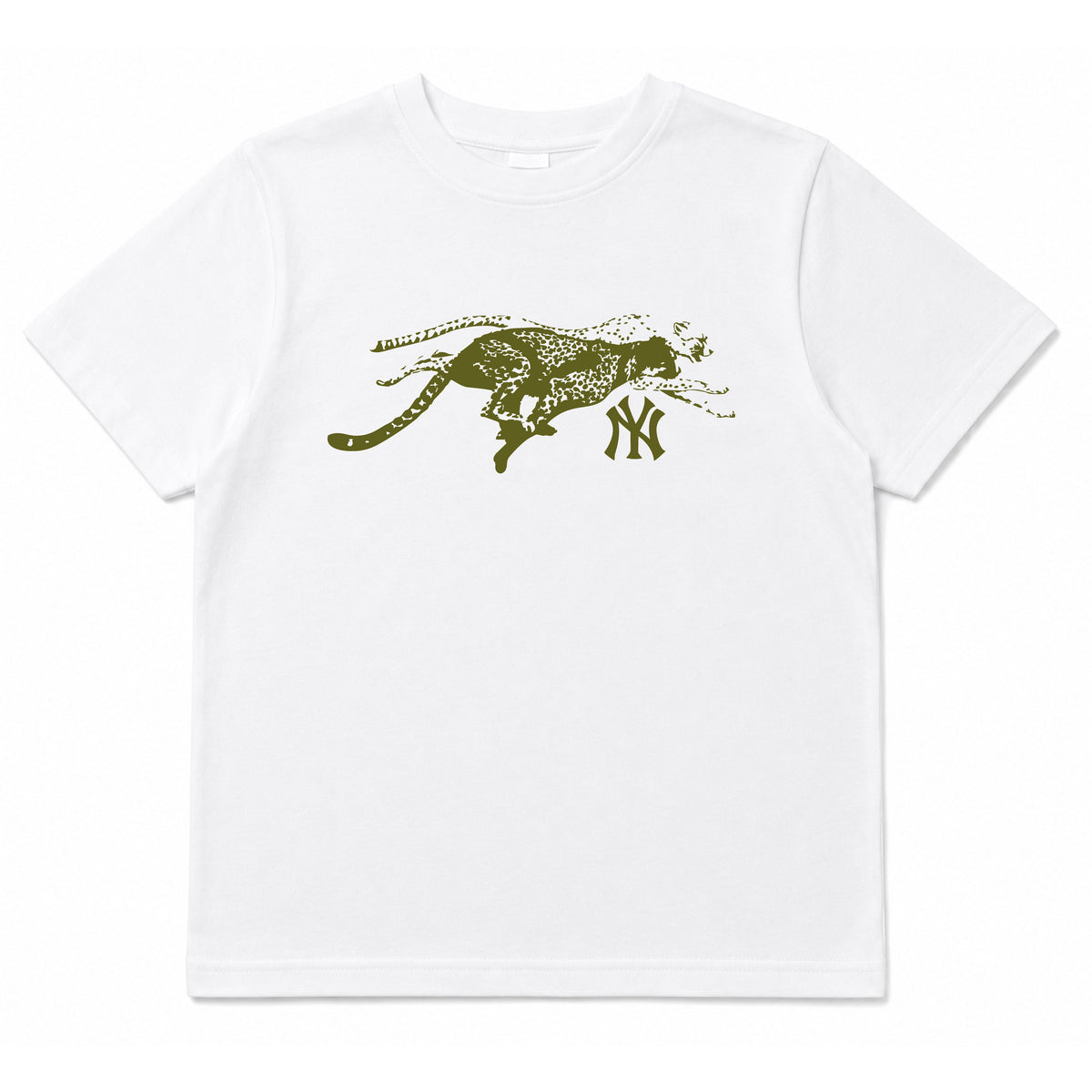 NEW YORK OLIVE CHEETAH GRAPHIC TSHIRT